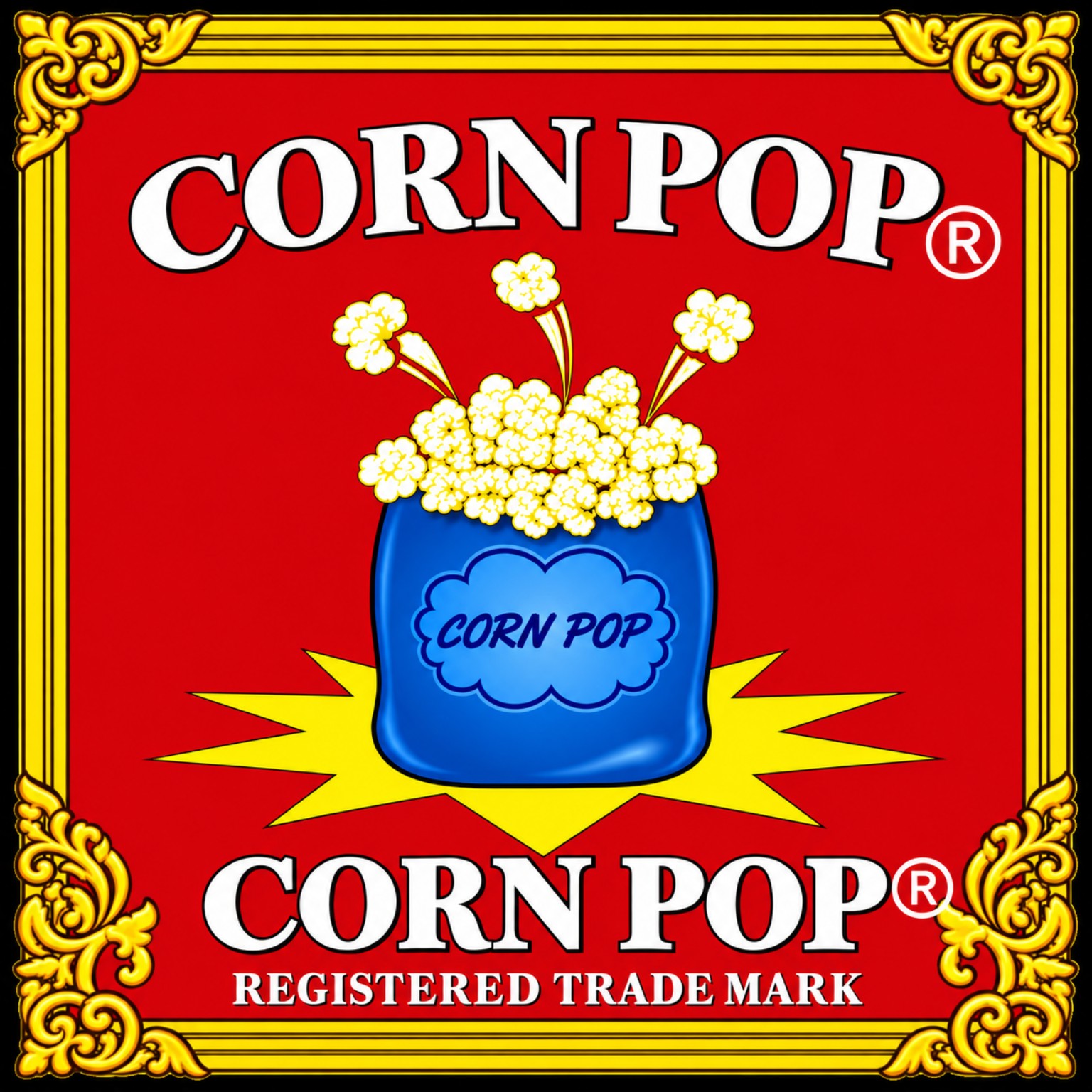 Corn Pop registered brand label / ตราคอร์นป๊อป
