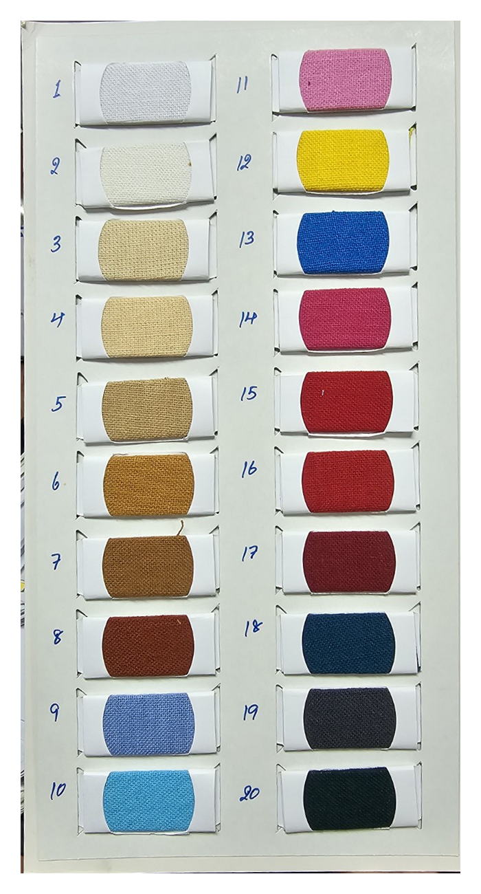 Traditional cotton color chart preview, product 13 / ตัวอย่างตารางสีผ้าฝ้ายพื้นเมือง สินค้าหมายเลข 13