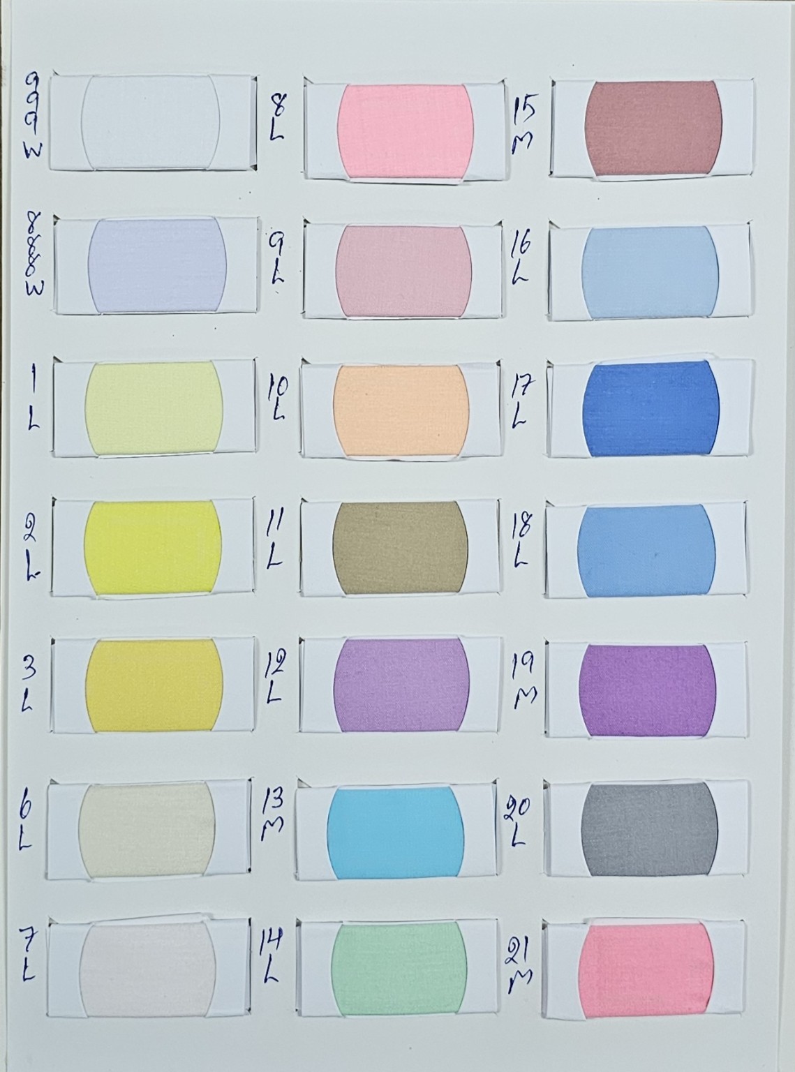 Preview of Twin Corn flagship color chart